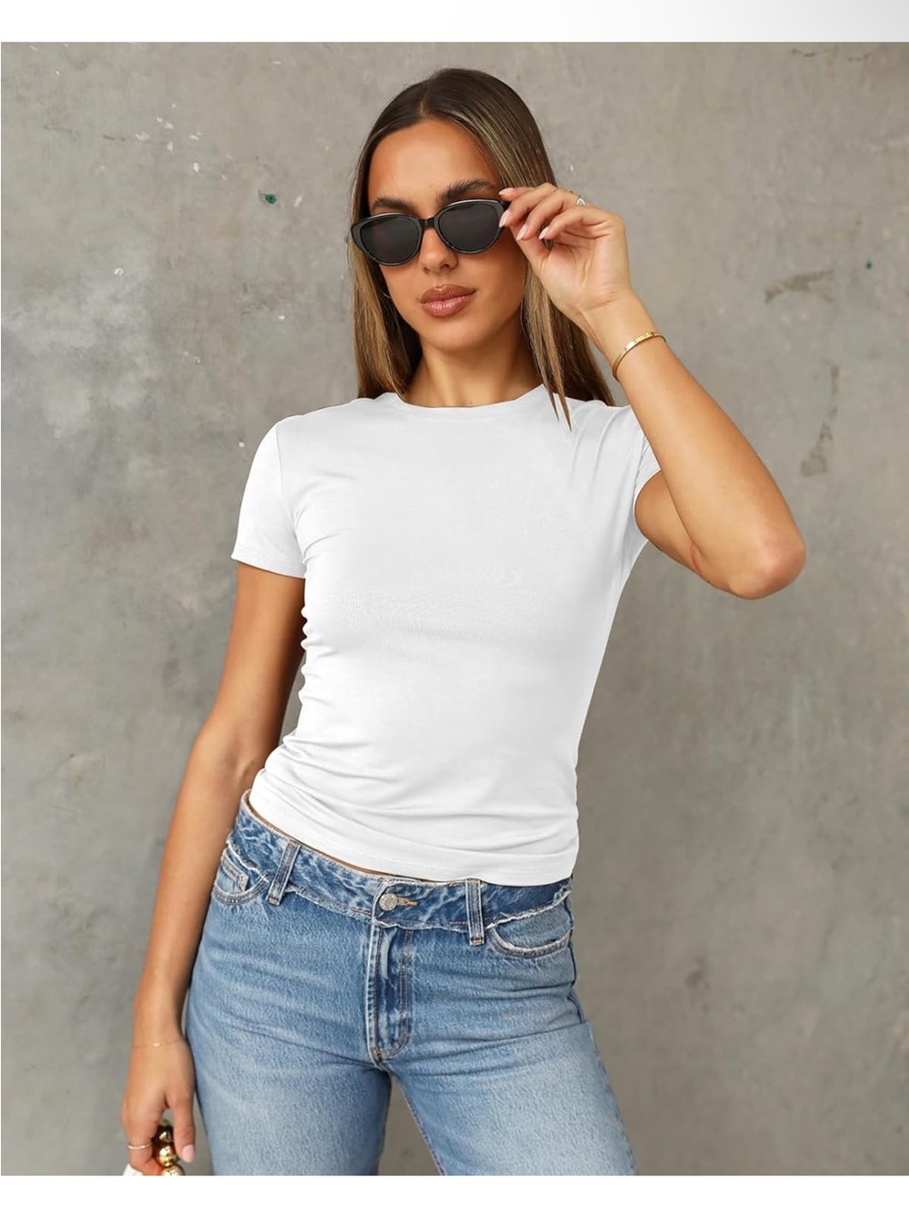 Amazon Women's Short Sleeve Crew Tee - White